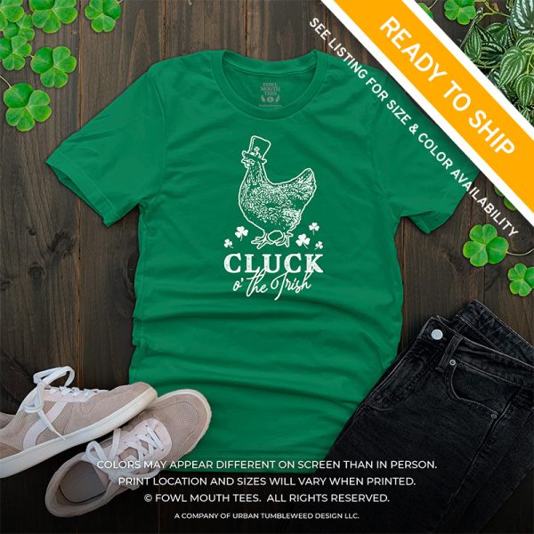 Ready to Ship! Cluck o' the Irish St. Patrick's Day Design