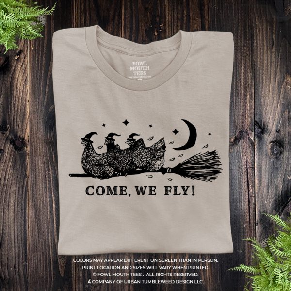 Ready to Ship! Come, We Fly! on Ghost (eggshell) - 1 SIZE 2XL LEFT! - Image 2