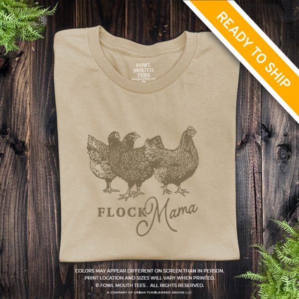 Ready to Ship! Flock Mama LIMITED "Greige" or Brown Ink on Cream - SIZES 2XL LEFT!