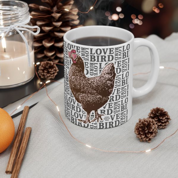 Love Bird in Soft Black – Ceramic Mug 11oz - Image 3