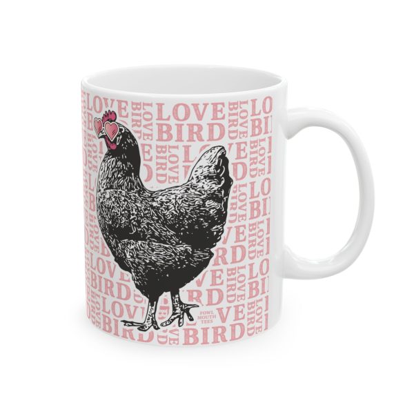 Love Bird in Pink - Chicken wearing sunglasses – Ceramic Mug 11oz