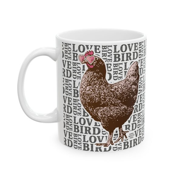 Love Bird in Soft Black – Ceramic Mug 11oz - Image 2